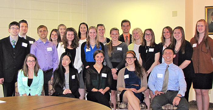 Image of students who were inducted into Beta Gamma Sigma