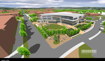 Cartwright Center aerial view. 