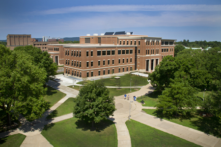 eagle-eye view of Centennial Hall