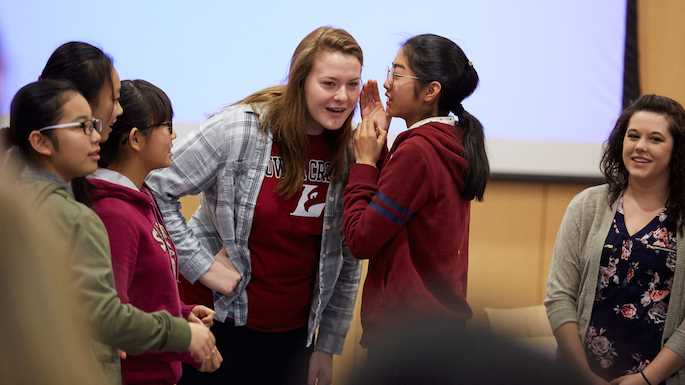 UWL students interact with middle school students from Luoyang, China during a two-week visit to La Crosse. A sister city relationship started between La Crosse and Luoyang more than 20 years ago.
Read more →
