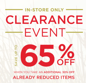 Clearance sale artwork.