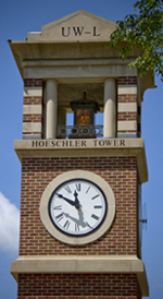 Hoeschler Tower clock face.