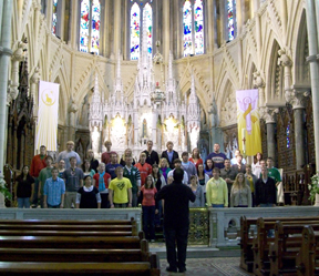 UW-L's Concert Choir held its first impromptu concert of its performance tour in Ireland in Cobh