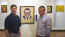 Ron Kind with art winner and art.