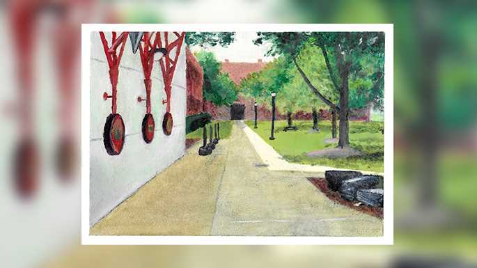 Connor Givens, Wing Technology Center, oil paint on paper.
Read more →