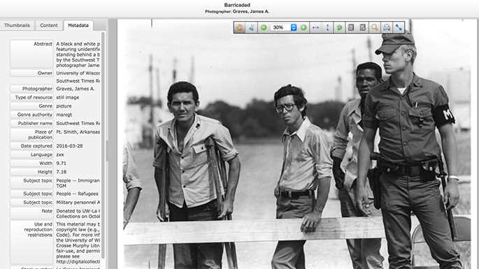 Murphy Library’s Digital Collections holds historical photographs, including images of the 15,000 Cuban refugees who came to Fort McCoy in Sparta in the 1980s.  
Read more →
