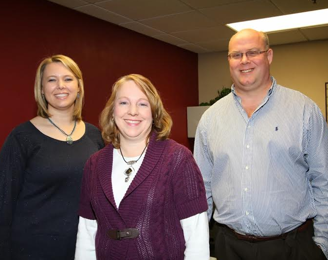 DRS staff stand together from left, Jennifer Bell, Colleen Dixon and Chris Coppess. 