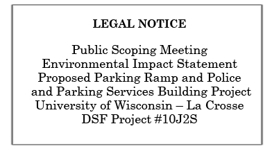 Legal notice of public scoping meeting.