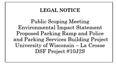 EIS meeting Legal notice of public scoping meeting.