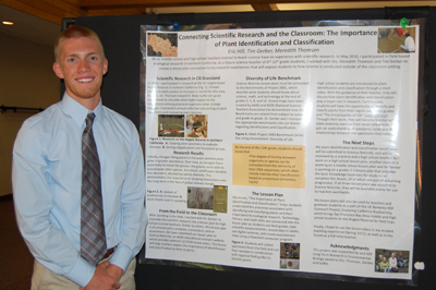 Eric at summer poster sessionW UW-L student Eric Hill