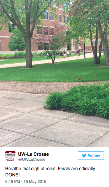 Image of sidewalks outside campus buildings. 