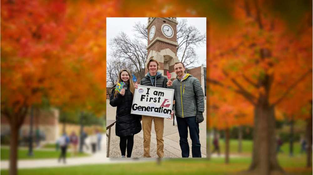 UWL Scholarship Coordinator Josh Bonnell, right, with Amanda Lee, left, vice president of the university’s First-Generation Organization, and Quentin Clark-Meyer, treasurer of the group, promote National First-Generation Student Day Nov. 8 at Hoeschler Tower.
Read more →
