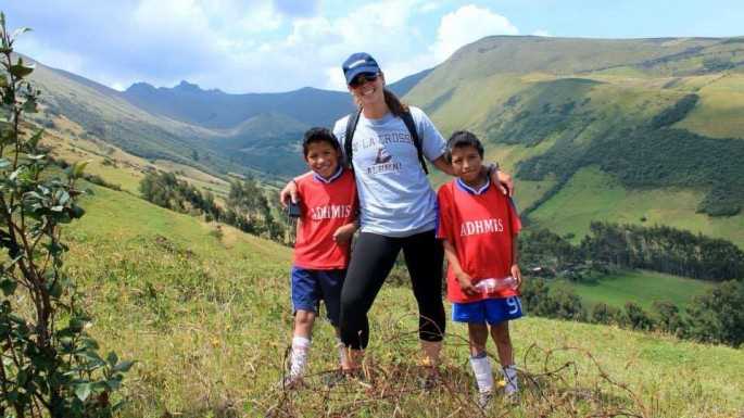 Erin Fischer, ’10, poses with a couple of her students in Ecuador during her Peace Corps time there from 2014-16.
Read more →