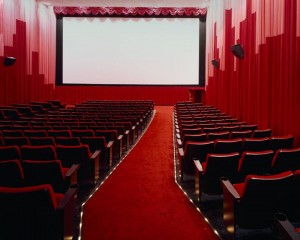 Artwork of movie theatre.