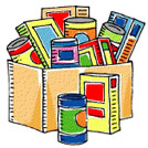FoodDrive Artwork of food in boxes.