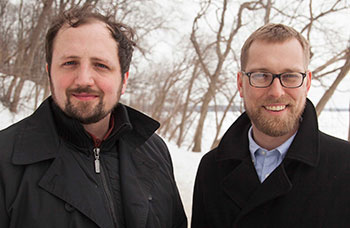 Photo of Jesse J. Gant, left, and Nicholas J. Hoffman, authors of a new book “Wheel Fever: How Wisconsin Became a Great Bicycling State,” will be at UW-La Crosse for a presentation Thursday, March 27.