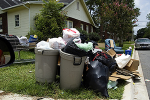 image of garbage at a curbside