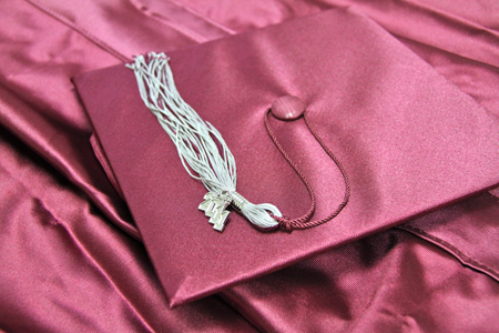 GownMortarboardW graduation gown and mortarboard