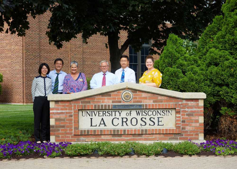 A delegation from Harbin University of Science and Technology (HUST) in Harbin, China visited UW-La Crosse Tuesday, July 2. Here members of the delegation stand with UWL and UW-River Falls staff, as well as a Regent S. Mark Tyler. From left, Ms. Shao Yang, Dr. Wang Yuqi, Carolyn Brady,
S.Mark Tyler, Dr. Fang Wenbin, and Miranda Panzer.
Read more →