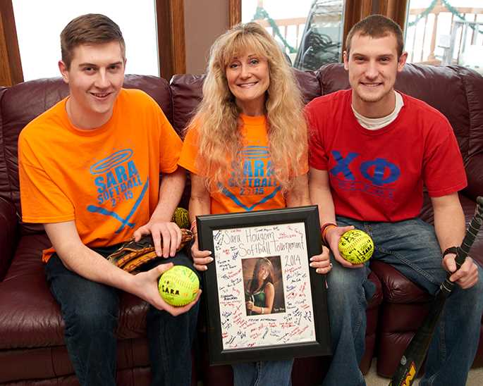 Sherry Hougom (middle) sits with her “boys” Logan Tate (left) and Eric Pannier (right). They helped organize the 4th Annual Sara Softball Tournament, which raised $7,500 for the Sara Rose Hougom Foundation.
Read more →
