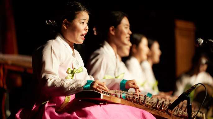 Members of Danullim Gayageum Ensemble from South Korea performing on traditional Gayageum instruments during the 2017 International Banquet. Gayageum is considered as the most representative Korean string instrument, which dates back to the 3rd century.
Read more →
