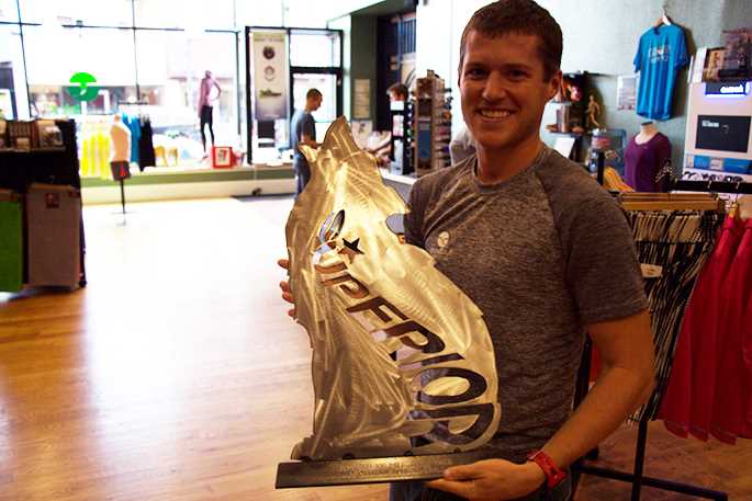 Jacob Hegge, ’13, holds his first place trophy from the Superior 100. He’s found a passion for running long distances along with Michael Borst, ’15, and Tyler  Heinz, ’14.
Read more &rarr;
