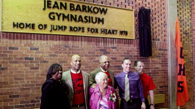 Jean Barkow started what became Jump Rope for Heart about 40 years ago and it eventually spread to schools around the world. Here Barkow is at a ceremony in the original gym where she started the event. It was named in her honor.
Read more →
