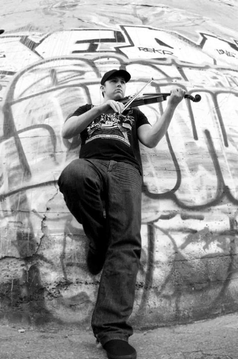 Josh Vietti with violin.