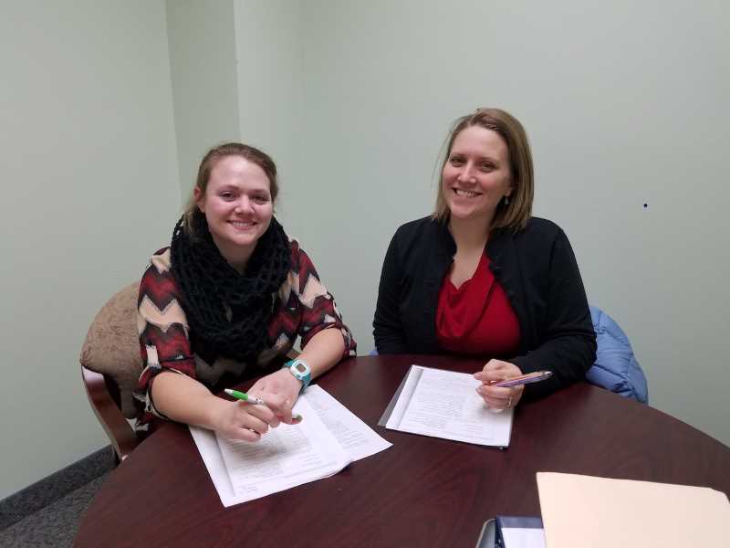 UWL senior Kaley Heiman, left, a pre-physician assistant and biology major with a Spanish minor who plans to graduate in May, works as a conversation partner with Gundersen Health System’s Nurse Educator Stephanie Grove. The sessions offer an opportunity for health providers to improve their Spanish by conversing on a one-on-one basis with an advanced, Spanish-speaking student who plans to work in the medical field. 
Read more →
