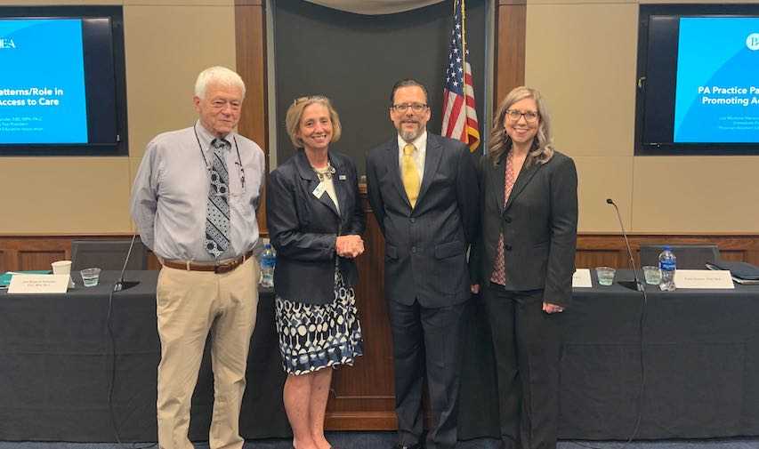 The four PAEA presenters on Capitol Hill from left, Tom Harward, Lisa Mustone Alexander, Michael DeRosa, and Karen Graham. Photo credit: Tyler Smith/PAEA
Read more →