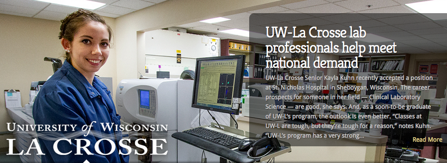 Kayla Kuhn at Gundersen Health System in the lab.