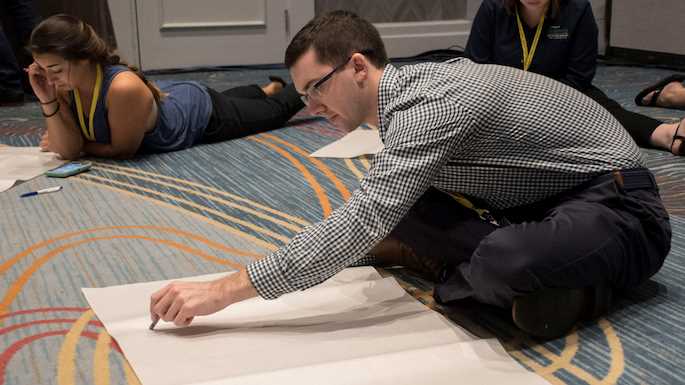 During a Global Leadership Summit seminar, UWL student Patrick Dixon creates a picture that aims to capture the story of “all that I am and who/what/where I want to be in the future” using only drawings.
Read more →
