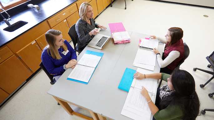 UWL student researchers meet with Leslie Rogers, assistant professor of Educational Studies. Clockwise from lower left corner, Allison Quartaroli, Rogers, Emily Thorpe and Jaycelin Chan, all special education minors.
Read more →
