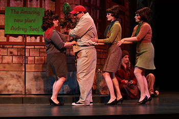 Photo of production of Little Shop of Horrors. 