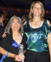 manriqueW Cecilia Manrique and Carla Burkhardt with trophy.