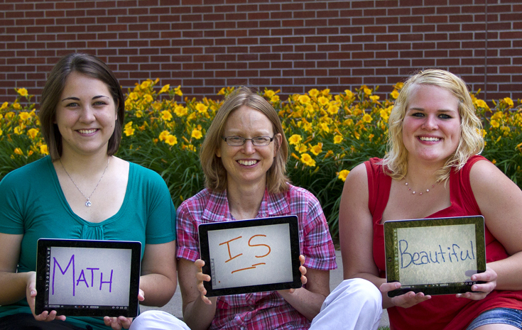 Jennifer Kosiak June 2012 Mary Heisel, UW-L senior majoring in math education, UW-L Associate Professor of Mathematics Jennifer Kosiak, and Michele Satter, UW-L senior majoring in math education.