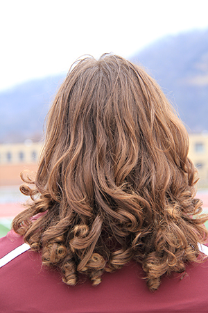 View of Brock McMullen's hair from the back.