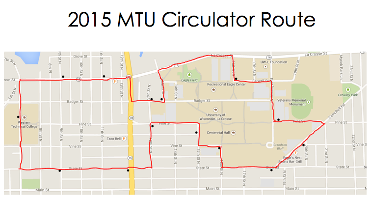 MTU route map. 