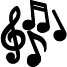 Music notes.