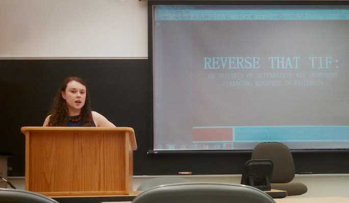 UWL student Rachel Ramthun presenting at the National Conference on Undergraduate Research.
Read more →