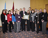 Today a delegation from UW-L travelled to Madison for a luncheon at the Pyle Center at UW-Madison to accept the 2009 U.S. Department of Commerce Export Award.  The U.S. Department of Commerce awarded UW-L  the honor for its impressive international student recruiting and programs.