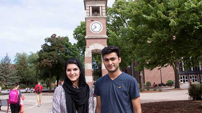Sania Sajjad, left, of Lahore, Pakistan, and Mohammad Jamil, of Quetta, Pakistan, are studying at UWL as part of The Global UGRAD-Pakistan program. 
Read more →