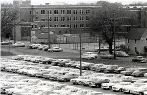 Photo of parking lot in 1960.