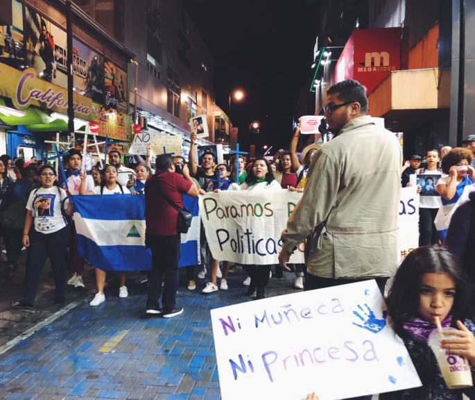 International Women’s Day March in San José, Costa Rica. UWL student Savannah Stanley and her Costa Rican friends walked through the streets of downtown with hundreds of other men, women and children to advocate for women’s rights. The little girl in the picture holds a sign that says, “Not a doll. Nor a princess.”