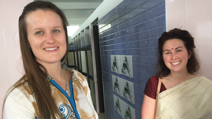 From left, UWL Kristy Pearson, and Rachel LaValley, UWL Master of Public Health students, at the newly constructed bathroom at a school in India. The two accompanied local Rotary club volunteer, Sondra LeGrande, on the trip. LeGrand earned her master’s degree in special education from UWL in 1983.
Read more →
