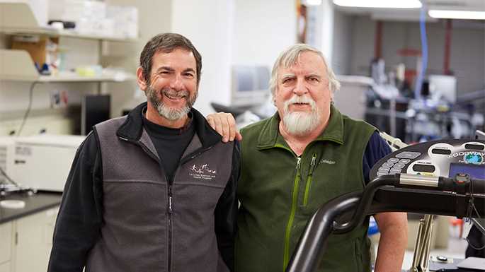 From left, John Porcari and Carl Foster, professors in UWL’s Exercise and Sport Science Department, have built a long-term partnership with the Vrije Universiteit-Amsterdam. It has resulted in 40 international interns and opportunities for UWL faculty and students to teach abroad. 
Read more →
