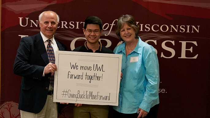 Samir “Sam” Sambar, ’71, left, with scholarship recipient Hoang Nguyen and Anne Sambar.
Read more →
