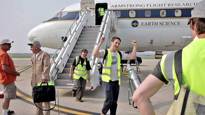 UWL Alumnus Jason Schroeder, ’09, pictured after returning from a more than six-week stay in Korea, working 50-60 hours per week on the Korea-United States Air Quality study. “As much as I love Korean BBQ, I was ready to go home,” he says with a smile. The NASA scientist team did 21 research flights over about one and a half months, measuring air pollution above South Korea. 
Read more →
