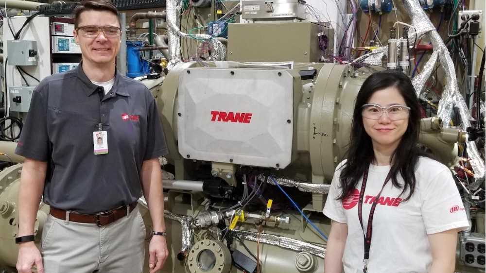Trane engineers Greg Chilcote and Michelle Yi-Ching Wang are in front of a Trane Centrifugal Chiller used for prototype testing in the Trane Engineering Lab. During the Girls in Science program, the two shared what an engineer is, the required education, and what they do on the job.
Read more →
