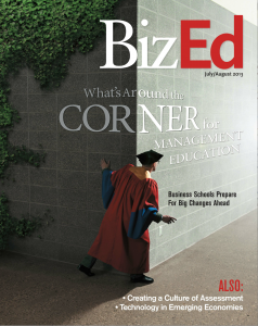 Cover of "BizEd" magazine.